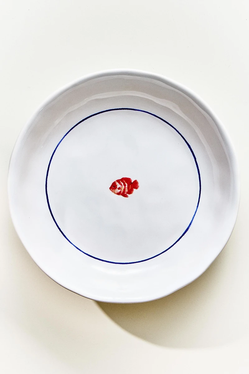 FISH STONEWARE SOUP PLATE