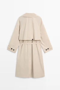Long flowing trench coat
