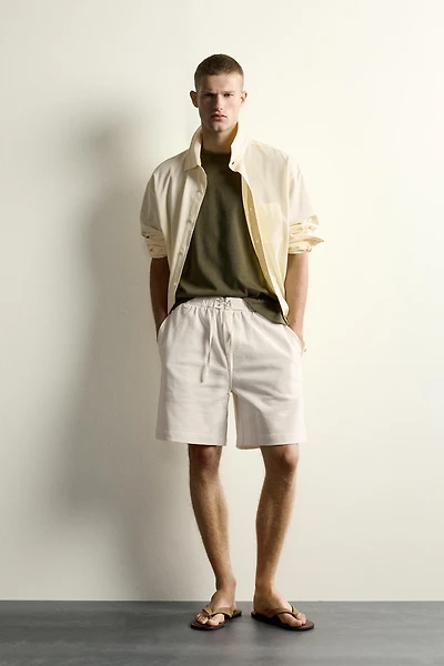 CONTRAST WAIST JOGGER SHORTS