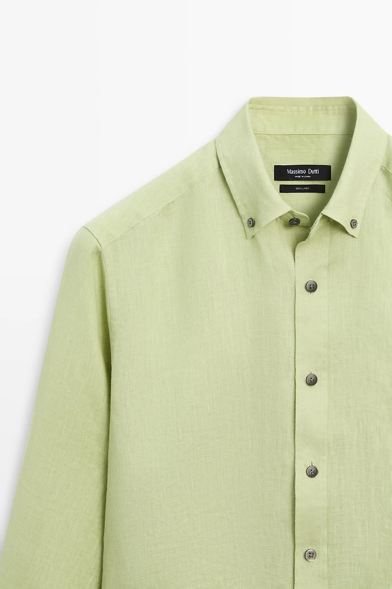 100% linen regular fit shirt