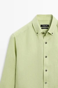 100% linen regular fit shirt