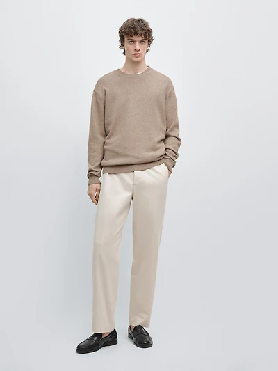 Tailored fit barrel trousers