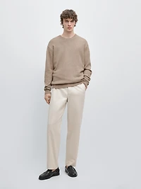Tailored fit barrel trousers