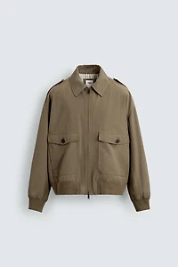 RELAXED FIT VISCOSE-COTTON JACKET