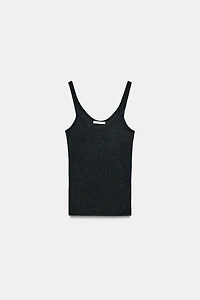 RIBBED STRAP TOP