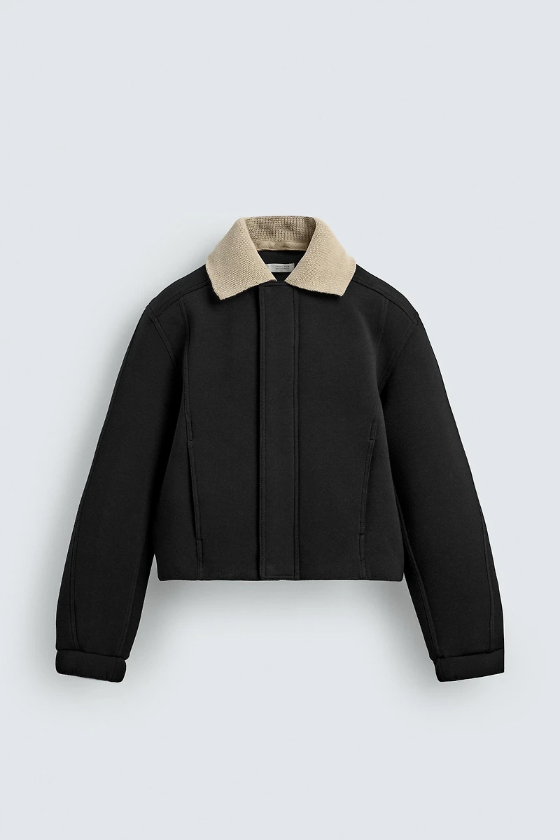 CONTRAST COLLAR TECHNICAL JACKET