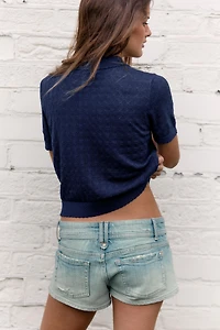 GILET EN MAILLE À MANCHES COURTES