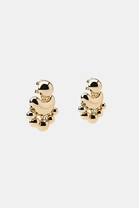 METAL EARRINGS WITH EMBOSSED PIECES