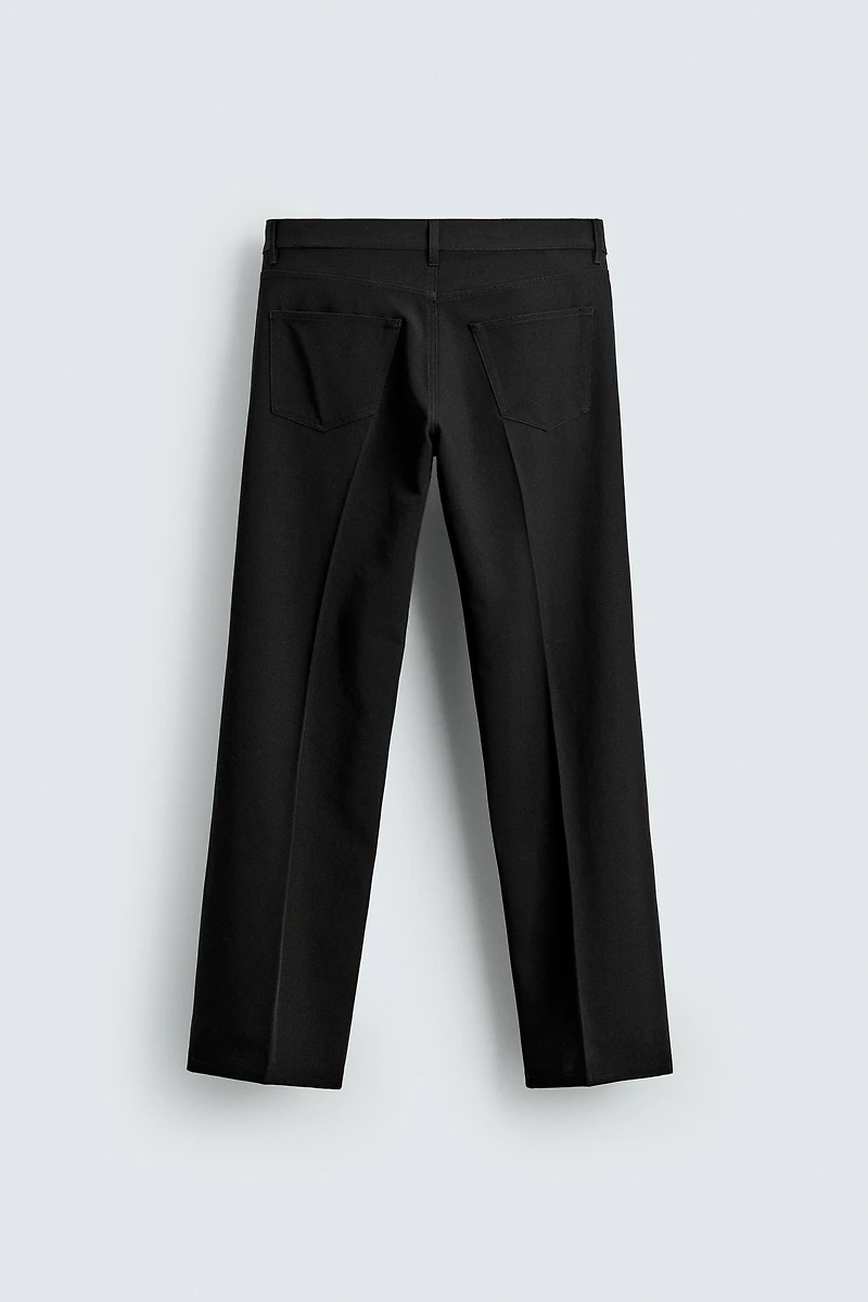 FLARE FIT TEXTURED PANTS