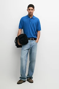 Polo en maille 100 % coton
