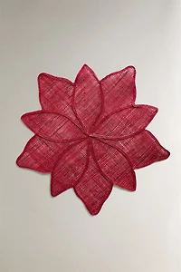 SET DE TABLE POINSETTIA RAMIE NOËL