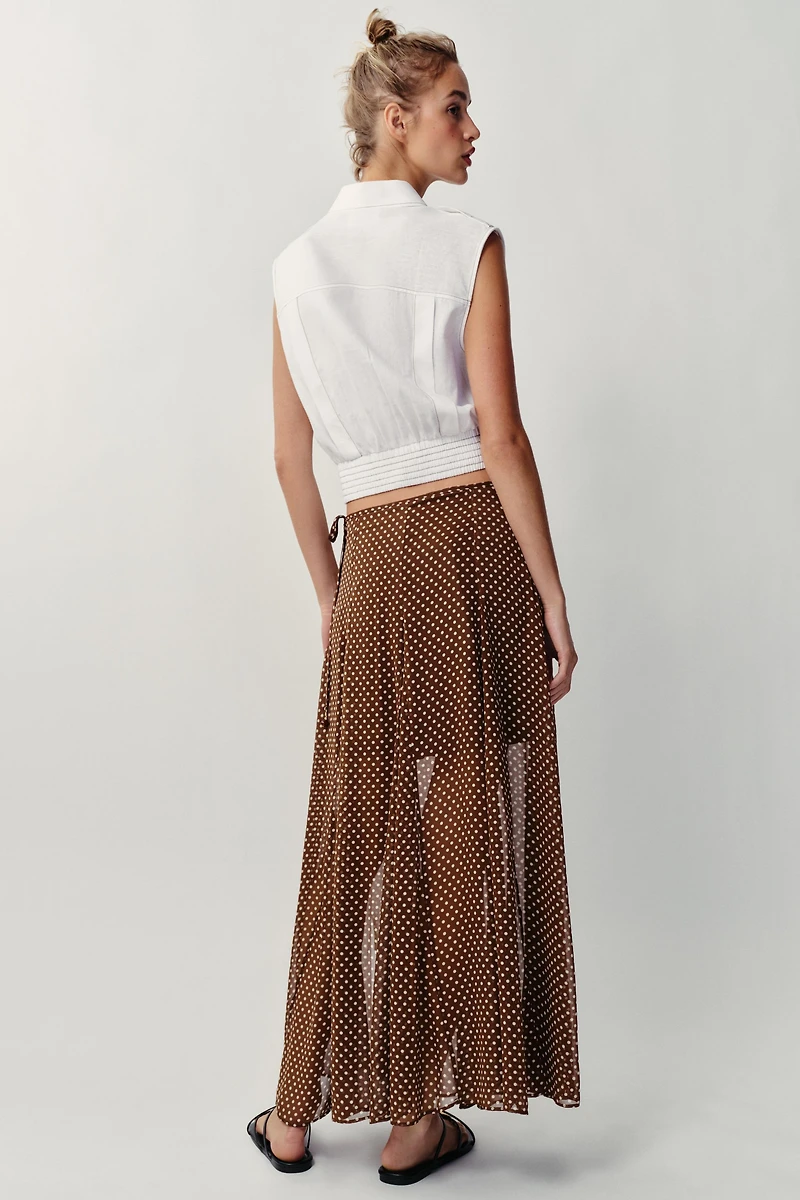 POLKA DOT MIDI SKIRT