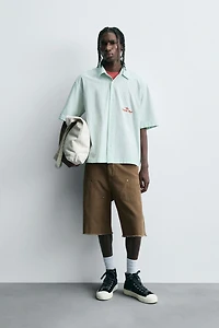 TEXT STRIPED SHIRT