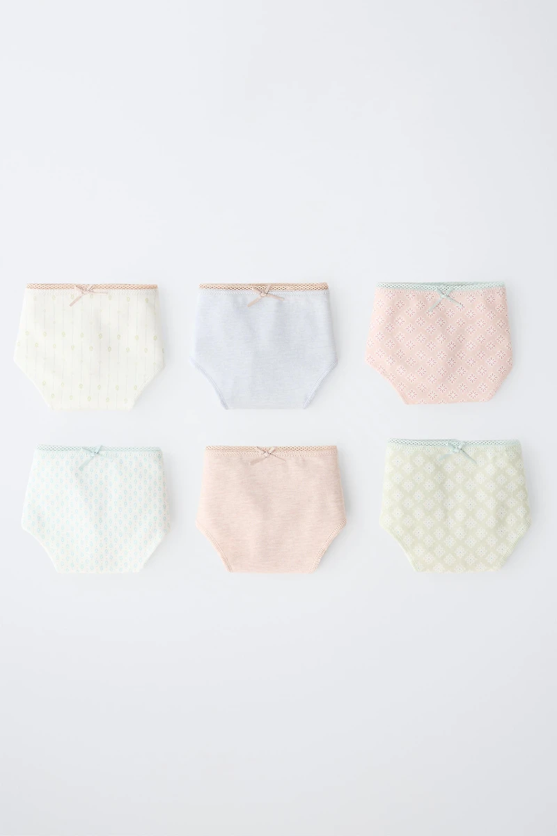 6-14 YEARS/ SIX-PACK OF GEOMETRIC PRINT UNDERWEAR