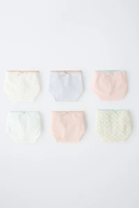 6-14 YEARS/ SIX-PACK OF GEOMETRIC PRINT UNDERWEAR