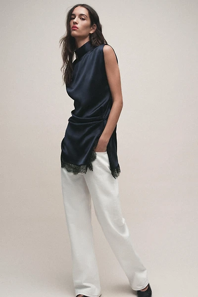 ROBE COURTE BIMATIÈRE AVEC DENTELLE