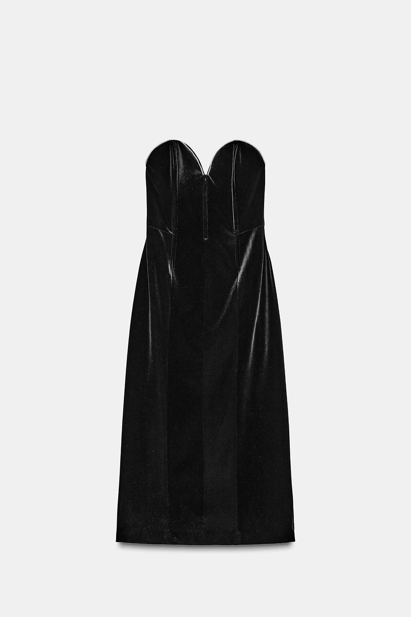 ROBE BUSTIER EN VELOURS ZW COLLECTION LIMITED EDITION