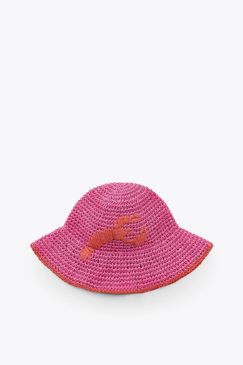 LOBSTER BRAIDED BUCKET HAT