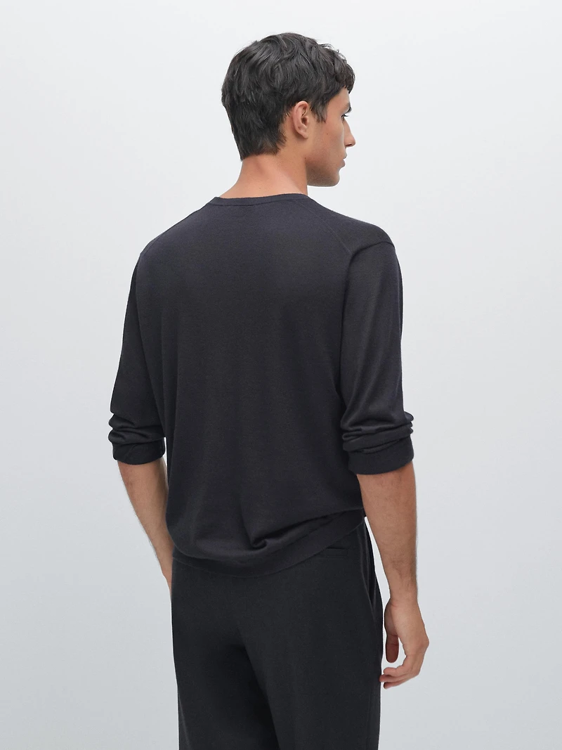 Pull en maille 100 % cachemire à col rond