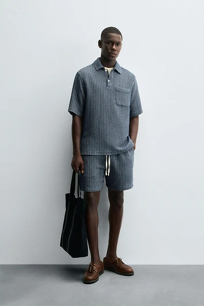 TEXTURED POLO SHIRT