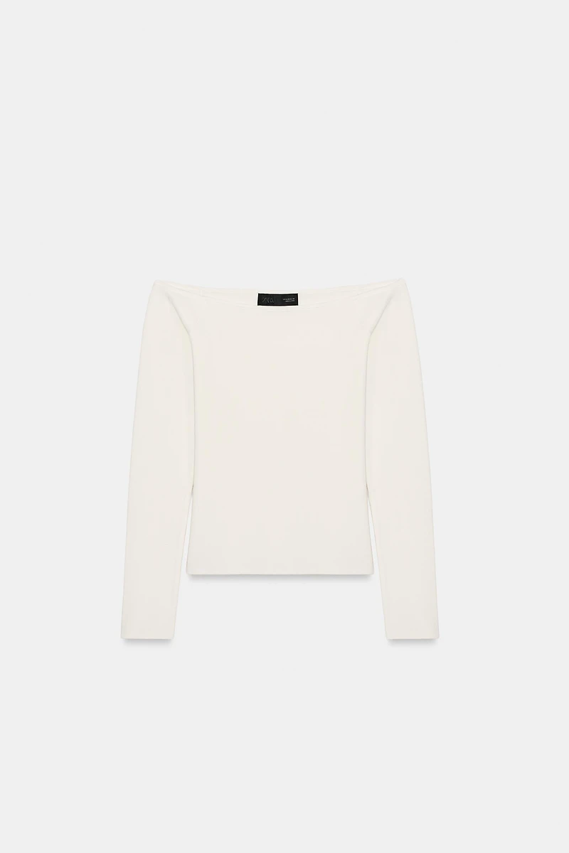 TOP EN MAILLE OFF SHOULDER