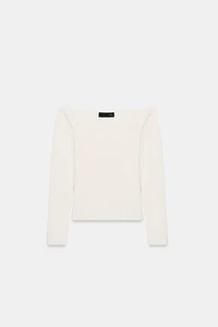 TOP EN MAILLE OFF SHOULDER