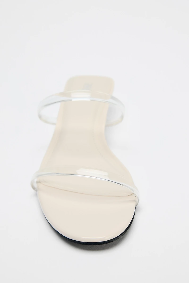VINYL WEDGE SANDALS