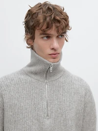 Pull à col camionneur 100 % laine