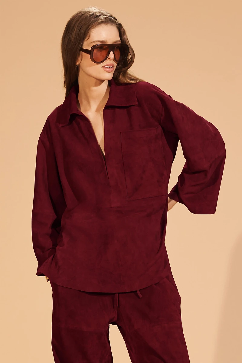 LIMITED EDITION SUEDE LEATHER POCKET SHIRT