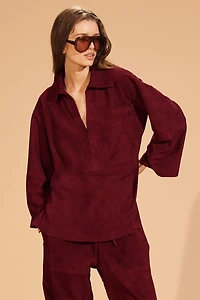 LIMITED EDITION SUEDE LEATHER POCKET SHIRT