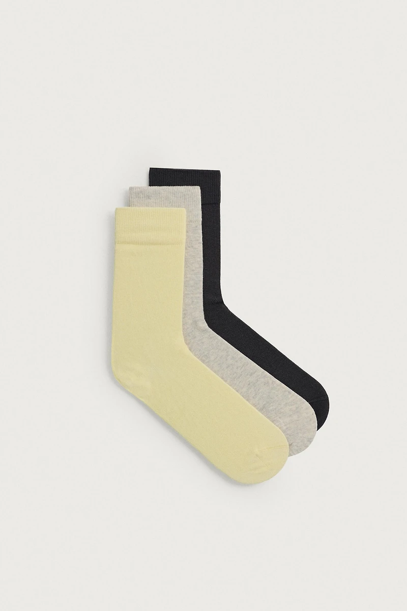 3-PACK OF LIGHTWEIGHT TEXTURED SOCKS