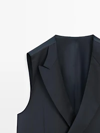 Cool wool suit waistcoat