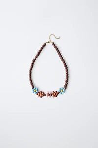 COLLIER FLEURS FANTAISIE
