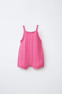POINTELLE KNIT ROMPER