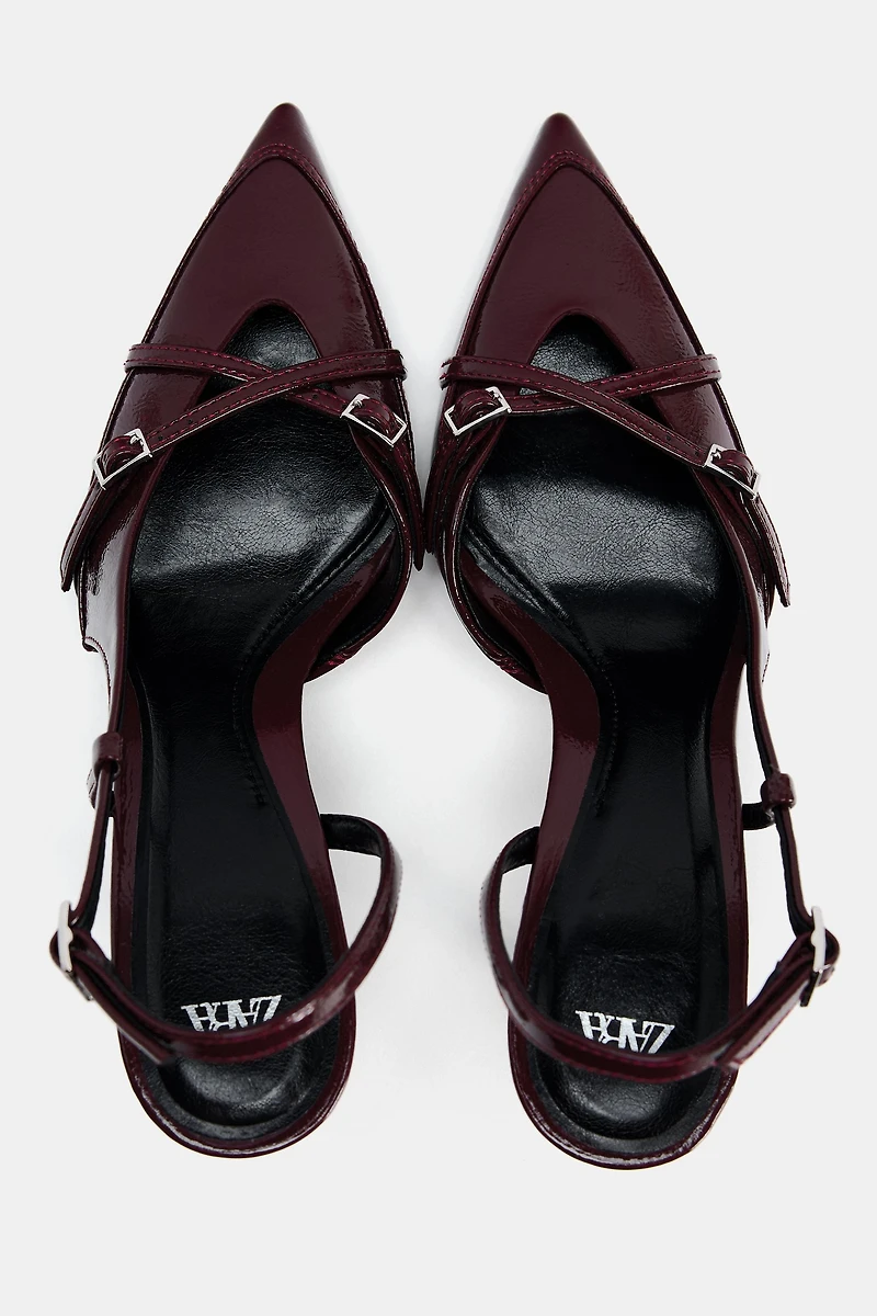 BUCKLED STRAP HEELED SHOES