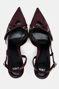 BUCKLED STRAP HEELED SHOES