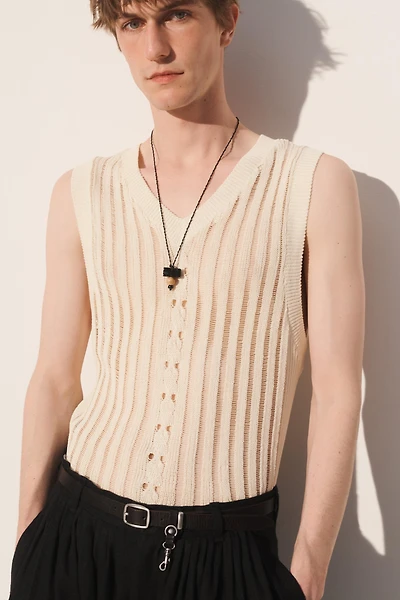 CONTRAST LEATHER BELT
