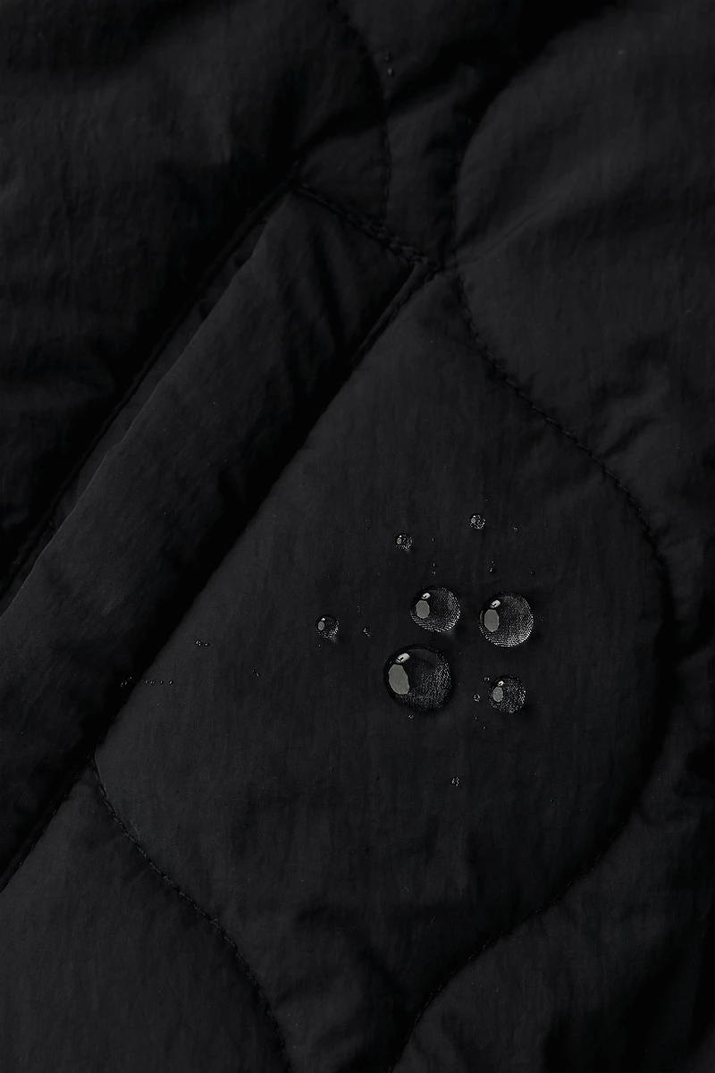 WATER REPELLENT HOODED PADDED BOMBER JACKET