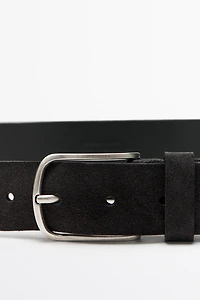 Ceinture en cuir nappa molletonné