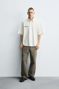 EMBROIDERED STRIPED SHIRT