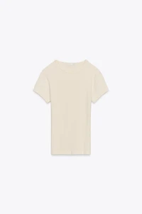 RIBBED SHORT SLEEVE T-SHIRT