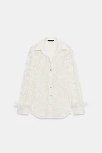 CHEMISE BRODÉE PLUMES