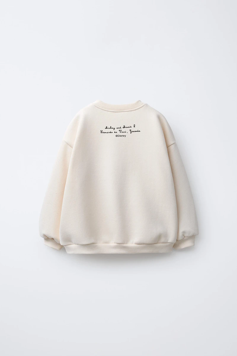 SWEAT CADRE MONA LISA MICKEY ET MINNIE MOUSE © DISNEY