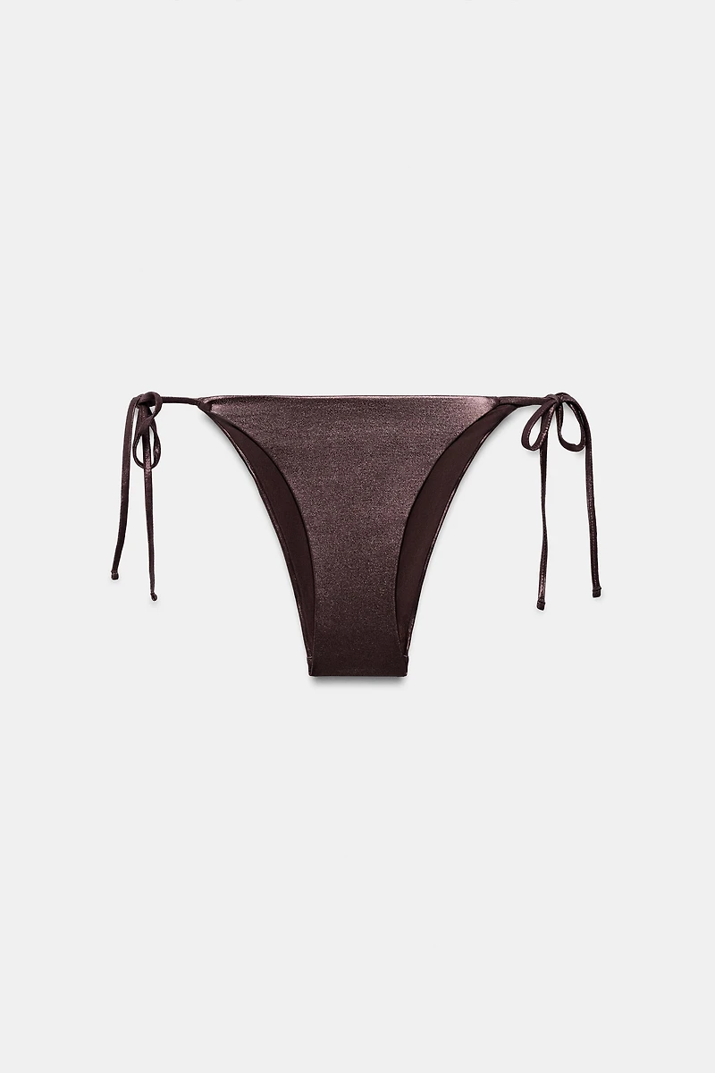 METALLIC EFFECT BIKINI BOTTOMS