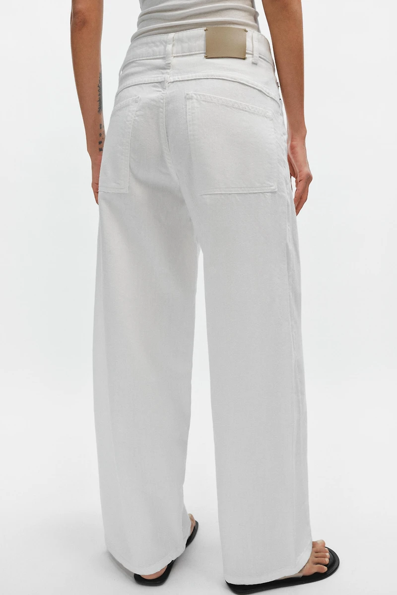 ZW COLLECTION LOOSE BARREL MID-RISE JEANS