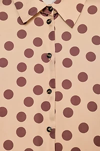 CHEMISE SATINÉE À POIS