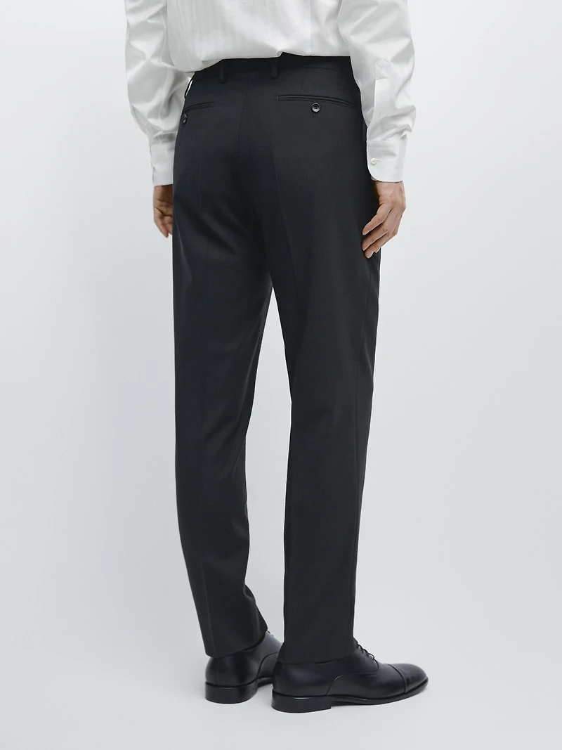 Cool wool blend suit trousers