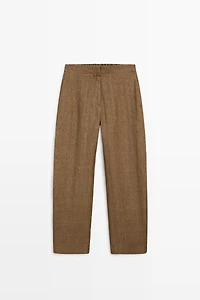 Linen barrel fit pants
