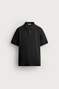 REGULAR FIT TEXTURED POLO