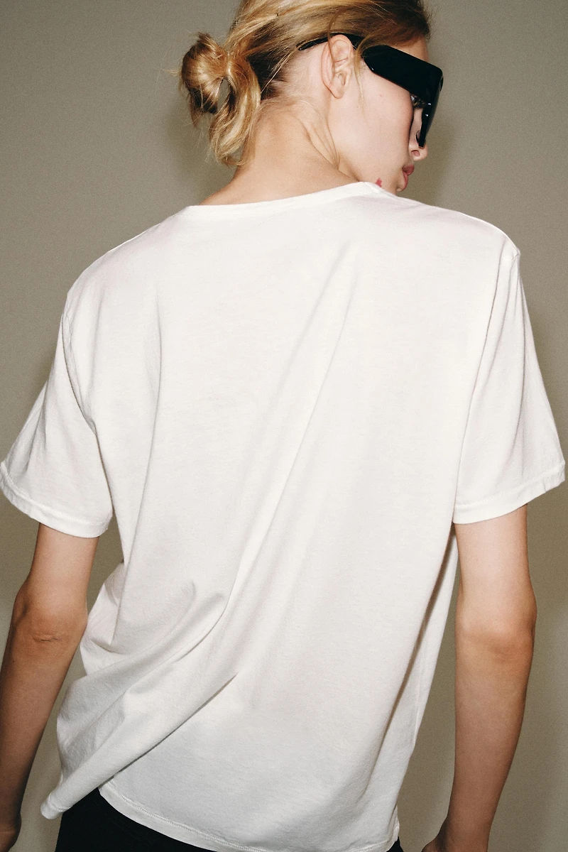 TEXT PRINT OVERSIZED T-SHIRT